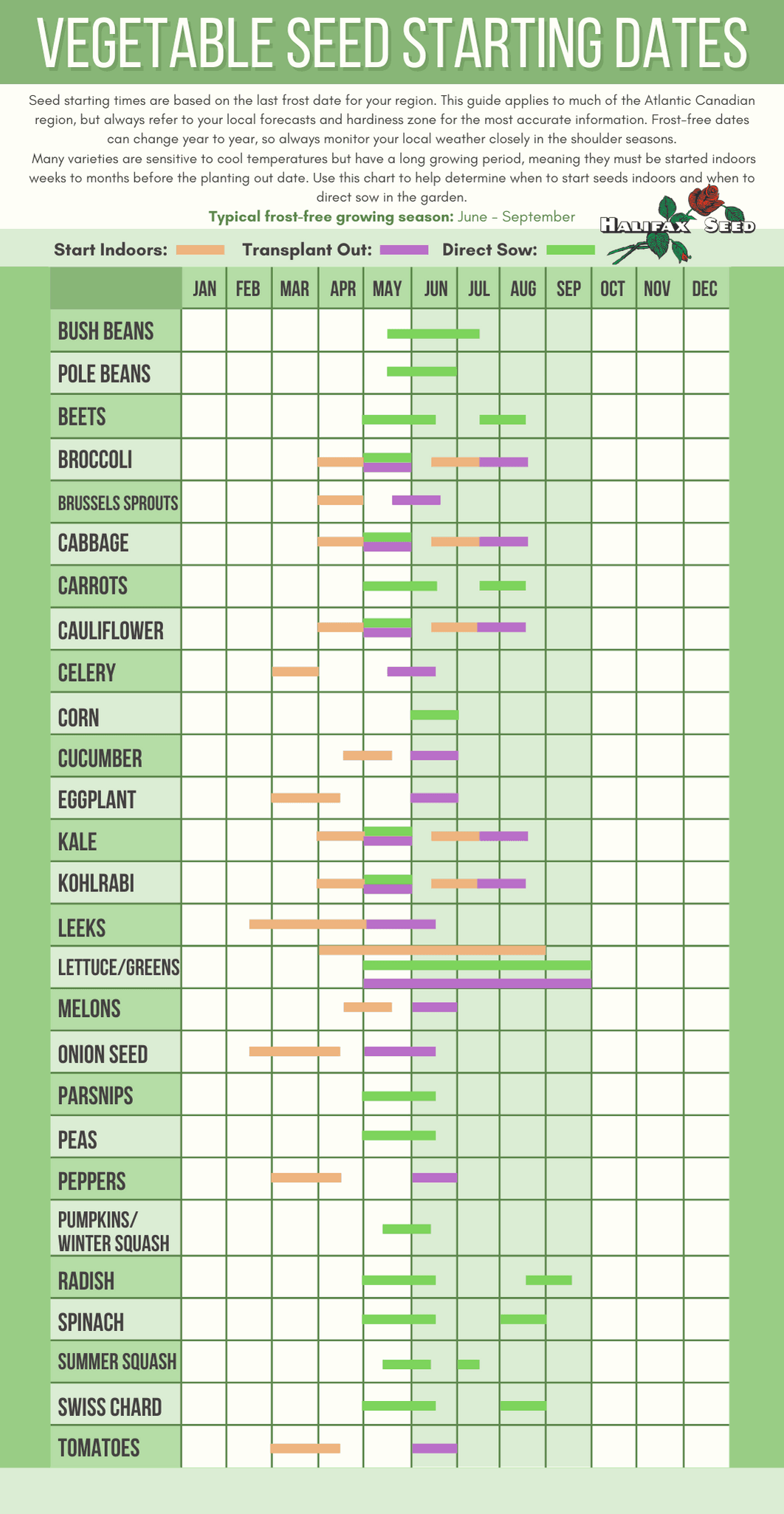 Halifax Seed Company - Seed Starting Dates